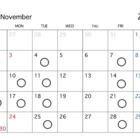 2025年11月の営業日の画像カウンセリング白石